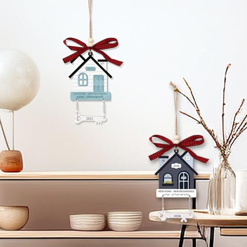 2025 Wooden House Ornament - New Home Keepsake Gift