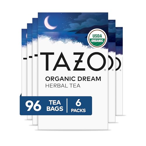 TAZO Organic DREAM Herbal Tea, Caffeine-Free Bedtime Blend, 96 Tea Bags