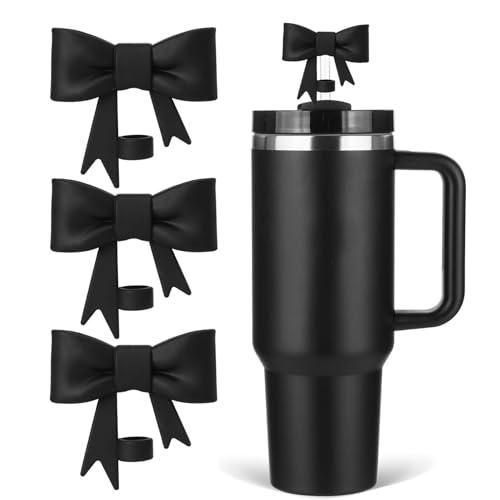 HIUSITY Silicone Straw Covers for Stanley Cup 40oz - 10mm Dust-Proof Toppers