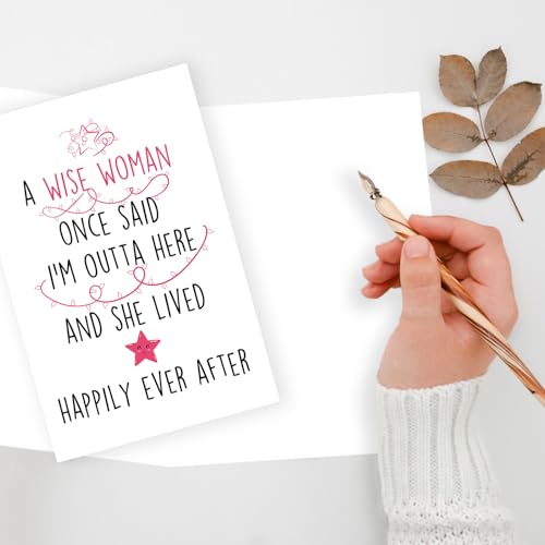 Funny Retirement Card for Women | Hilarious 'I'm Outta Here' Card