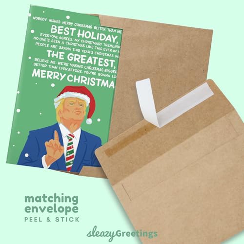 Funny Christmas Card with Donald Trump - Hilarious Holiday Greeting for Friends