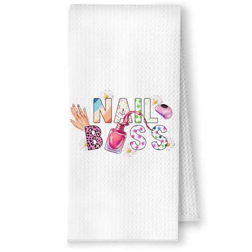 Nail Boss Decorative Hand Towels for Bathroom & Salon - 16x24 Inch