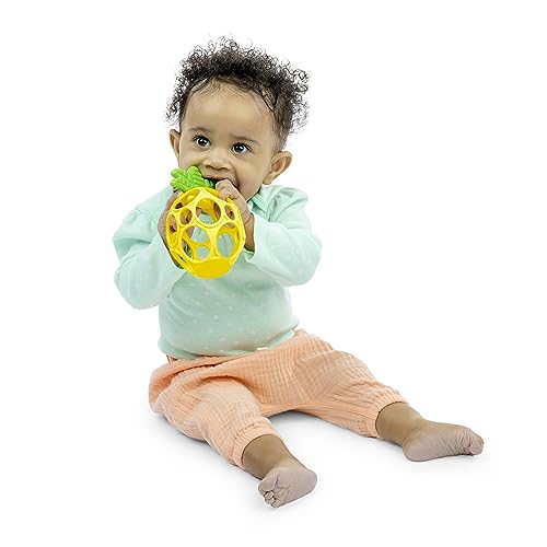 Bright Starts Oball Pineapple Teether Toy for Infants - BPA Free