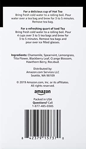 Night Time Herbal Tea Pack of 2 - Caffeine-Free, 20 Bags, 1.1 Oz Each | Amazon Grocery