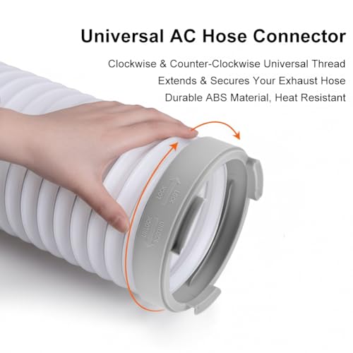 Universal Portable AC Exhaust Hose Connector - 5.9 inch Extension Coupler