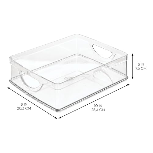 iDesign Stackable Pantry Bin with Handles - Clear, Pack of 4