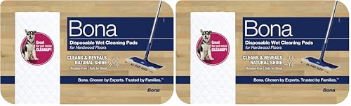 Bona Hardwood Floor Cleaning Pads - Unscented, 12 Count, Pack of 2