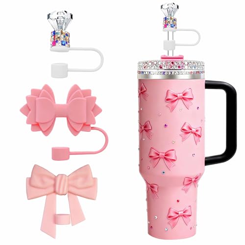 Diamond & Bow Silicone Straw Toppers for Stanley Cup 30/40oz