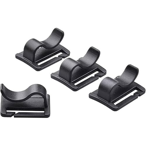 4pcs Black Water Bladder Tube Clips for Hydration Pack,Universal Hydration Pack Water Bladder Bag Beverage Tube Clip Outdoor Backpack Water Bladder Hose Hose Clip,Camping and Hiking Accessories
