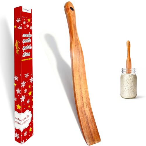 Wood Spurtle Spatula with Thick Handle for Sourdough Baking