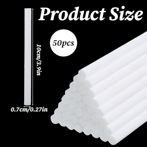 50 Pack Humidifier Wicks for Small Diffusers - Universal Cotton Replacement Filters