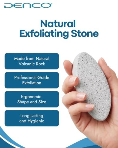 Denco Pumice Stone Callus Remover & Natural Foot Scrubber for Dead Skin