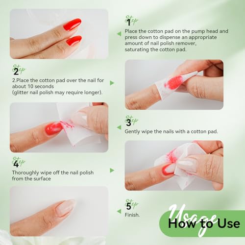 OpenLive Non-Acetone Nail Polish Remover 180ml with Push Pump