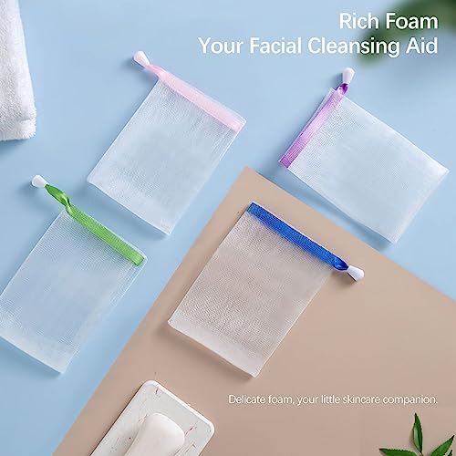 Kootinn Exfoliating Mesh Soap Pouch 10-Pack - Double Layer Soap Saver Sack