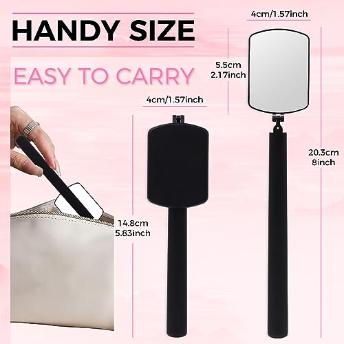 Large Square Lash Mirror for Eyelash Extensions, 260° Rotating Portable Eye Check Tool