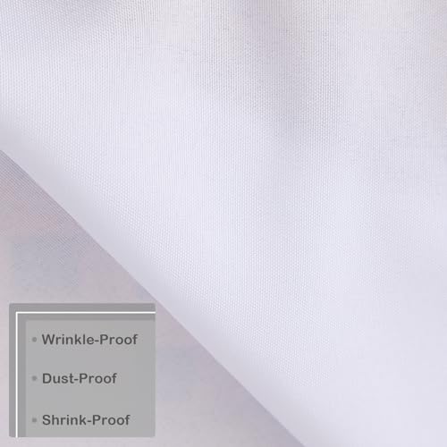 YZKITM Small Square Polyester Tablecloth - 24 x 24 Inch, Solid White