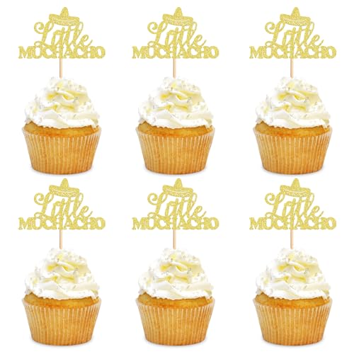 24Pcs Little Muchacho Cupcake Toppers - Mexico Fiesta Party Picks