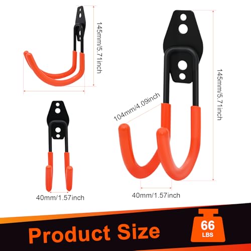 Heavy Duty Stroller Wall Mount Hanger - 66lb Capacity Anti-Slip Hook