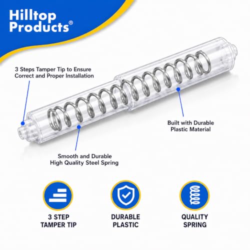 2 Pack Chrome Toilet Paper Holder Replacement Rods | Heavy-Duty Spring Loaded