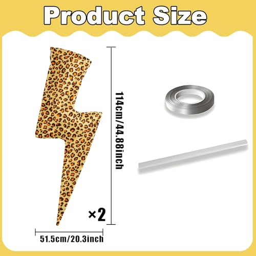 Leopard Print Lightning Balloons - 2pcs for Jungle Theme Party