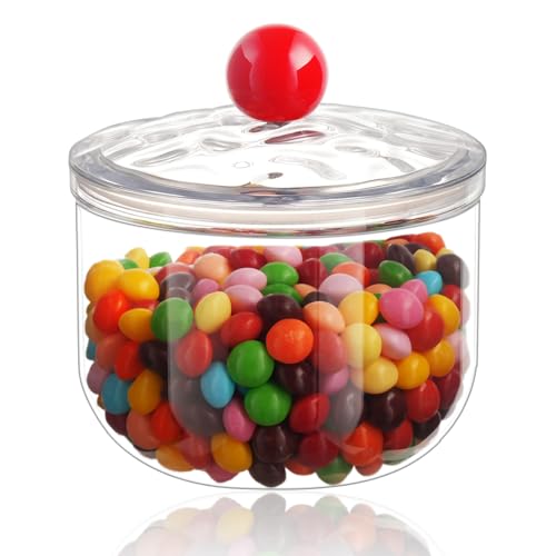 30 Oz Clear Plastic Candy Jars with Lids - Airtight Storage Containers