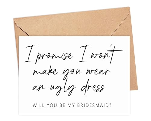 Funny Bridesmaid Card - Will You Be My Bridesmaid? 5x7
