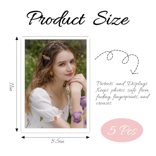 Nirvany 5 Pack Magnetic Photo Frames for Fridge 8.5x11