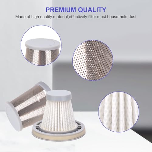 Vacuum Filter Replacement for Fanttik Slim V8, V10 - 5 Washable HEPA + 1 Pre-Filter