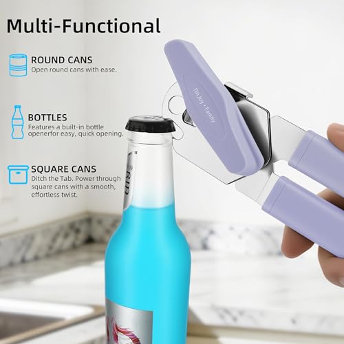 Grape Manual Can Opener - Ergonomic, Reinforced Blade, Safe Grip