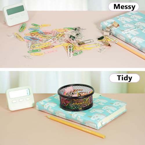 DANRONG Large Capacity Paper Clip Holder for Desk Organization