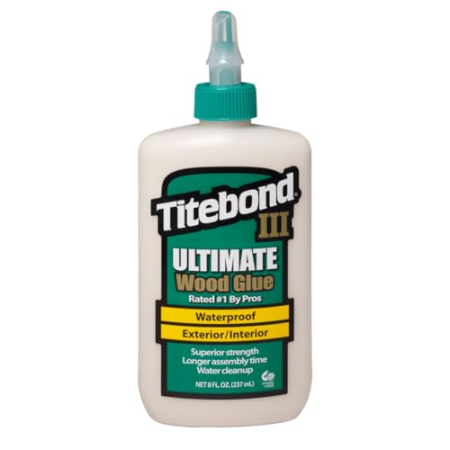 Titebond III Ultimate Wood Glue, Waterproof Adhesive - 8 Ounces