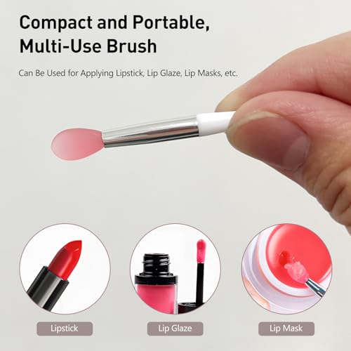 Kootinn Silicone Lip Brush Set, 15 Pcs Lipstick Applicators