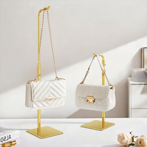 Adjustable Gold Table Banner Stand & Purse Holder - Sleek Design