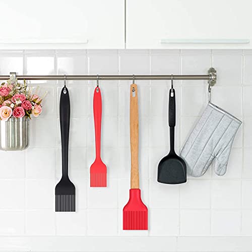 SURDOCA Silicone Basting Brush Set - 2 Heat Resistant Brushes for BBQ & Baking