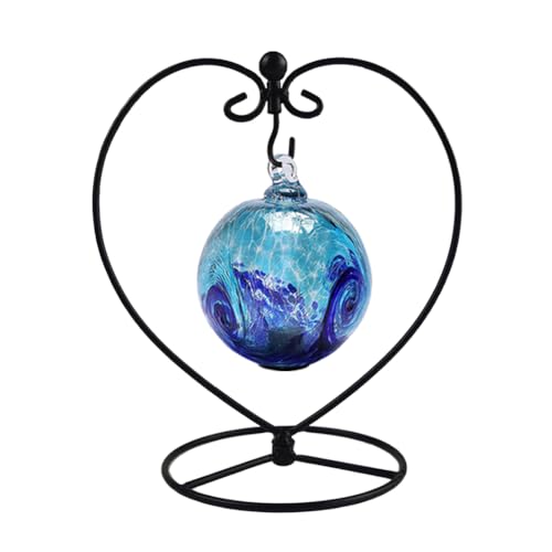 YY YEARCHY 8.07" Black Heart-Shaped Ornament Display Stand with Metal Hook