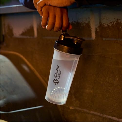 BlenderBottle Classic V2 Shaker Bottle - 20 oz Clear Protein Mixer