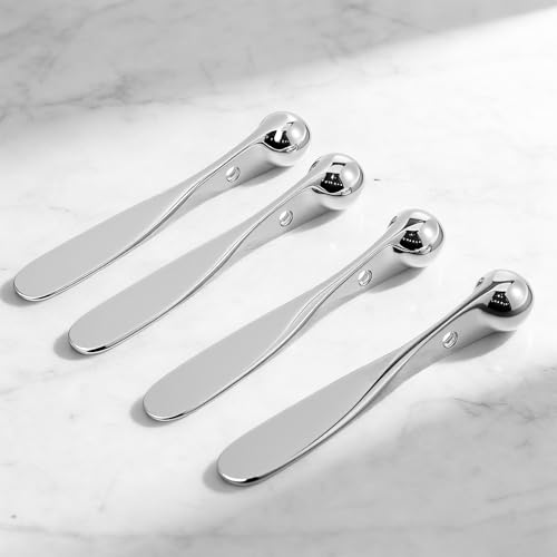 Ymapinc 4-Pack Metal Eye Cream Applicator Tool, Dual Head Facial Roller