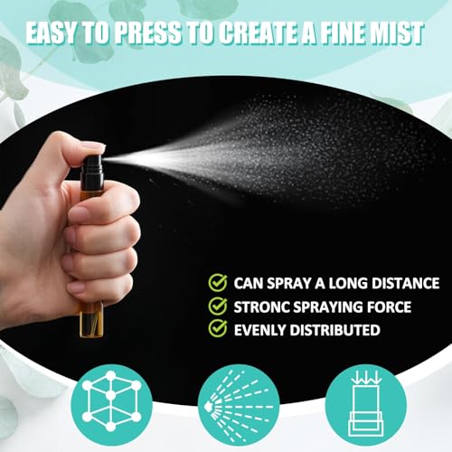 Zhehao 10ml Amber Glass Refillable Perfume Atomizer & Spray Bottle