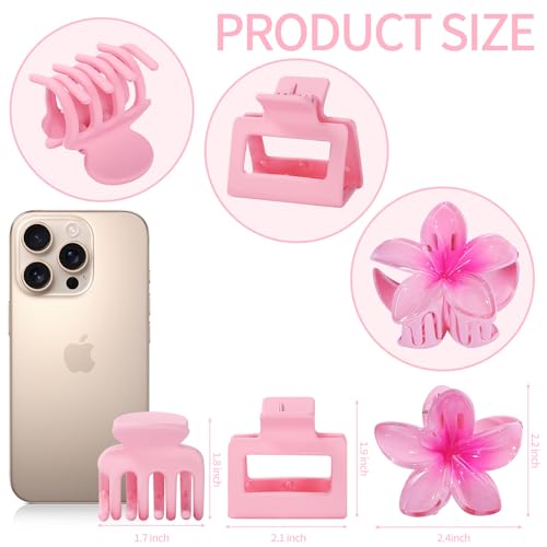 USDNICE Flower Hair Claw Clips 9 Pack - Multi-Style Nonslip Hair Accessories