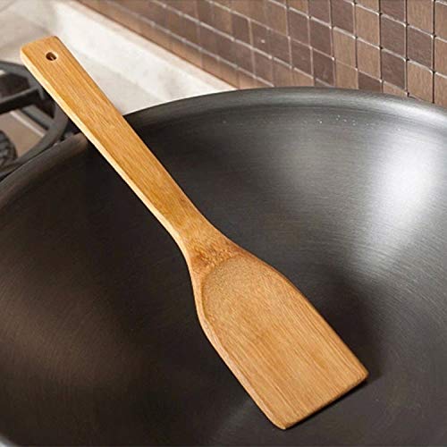 HipGirl Bamboo Kitchen Utensils Set - 12" Spatula & Gadgets