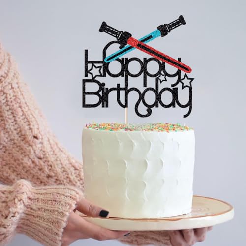 Alien War Happy Birthday Cake Topper - Birthday 7 Edition