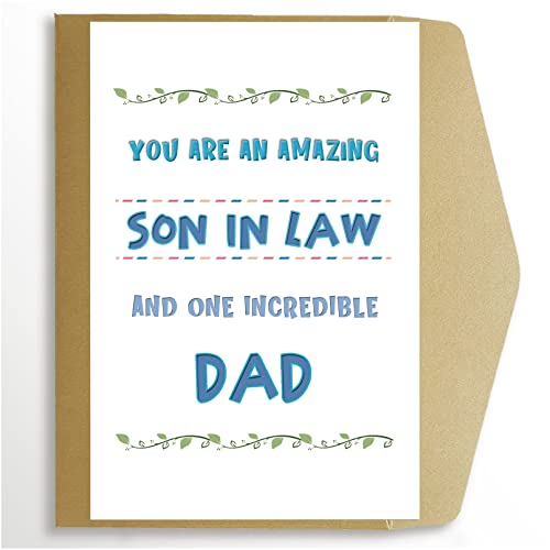 Spercy Inspirational Father's Day Greeting Card for Family