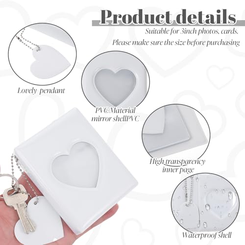 DOPENSPI Mini Photocard Binder with 40 Pockets - Heart Design