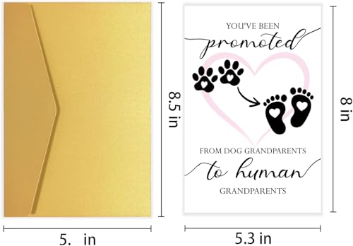 Cute Dog Grandparents Pregnancy Announcement Card - Unique Reveal Gift