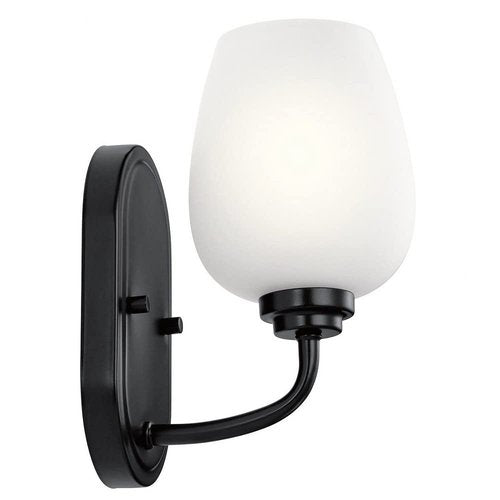 KICHLER Valserrano 10 inch Wall Sconce 1 Light with Clear Seeded Glass in Brushed Nickel