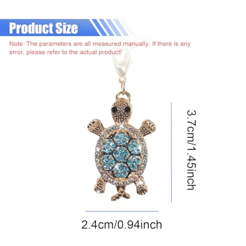 Bling Turtle Car Rear View Mirror Ornament - Rhinestone Pendant