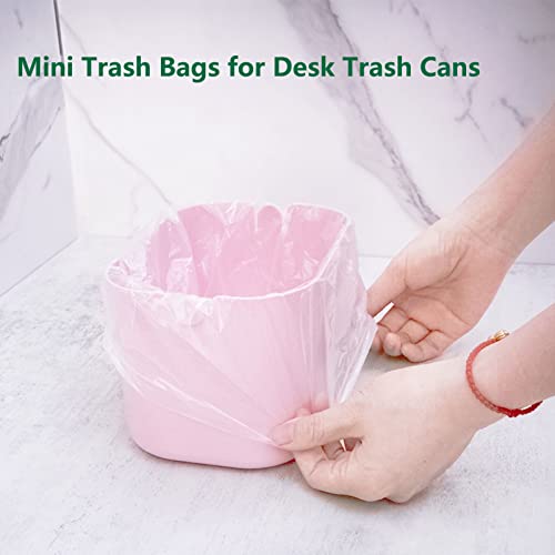 240-Pack Clear Mini Trash Bags for 0.5 Gallon Bins - Durable & Leak-Resistant