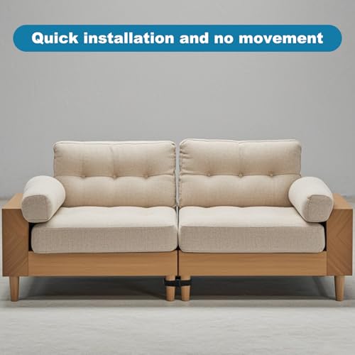 6 Pack Sofa Connectors for Sectional Stability - Easy Installation