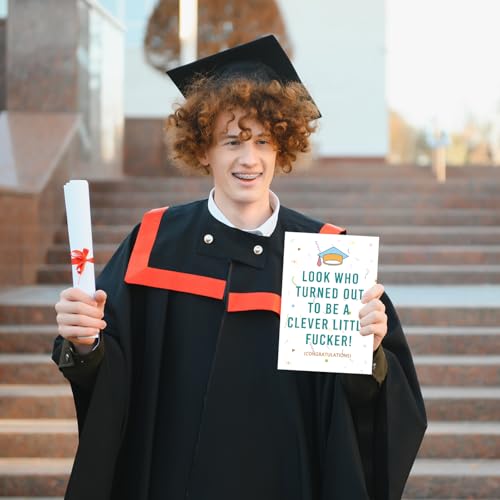 Funny Graduation Card for Him/Her - Humorous Congrats Gift