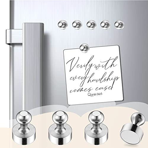 MIN CI Silver 25 Pcs Strong Fridge Magnets - Small Push Pin Magnets